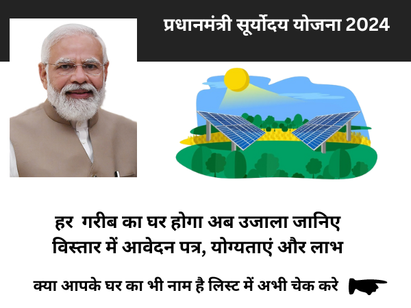 प्रधानमंत्री सूर्योदय योजना 2024 poster